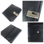 Gucci Black Silver Leather 035 Fold Wallet Compact — view 6