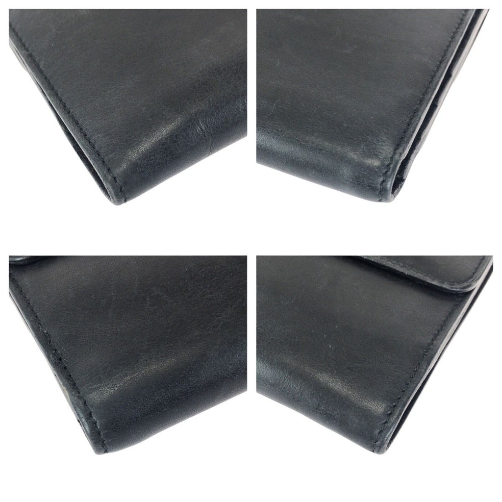 Gucci Black Silver Leather 035 Fold Wallet Compact — view 4