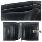 Gucci Black Silver Leather 035 Fold Wallet Compact — view 7