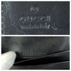 Gucci Black Silver Leather 035 Fold Wallet Compact — view 5