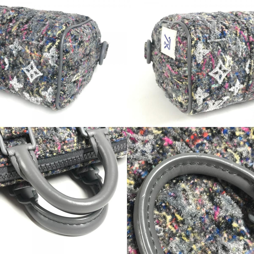 Louis Vuitton Shoulder Bag Keepall XS Tweed Gray — view 7