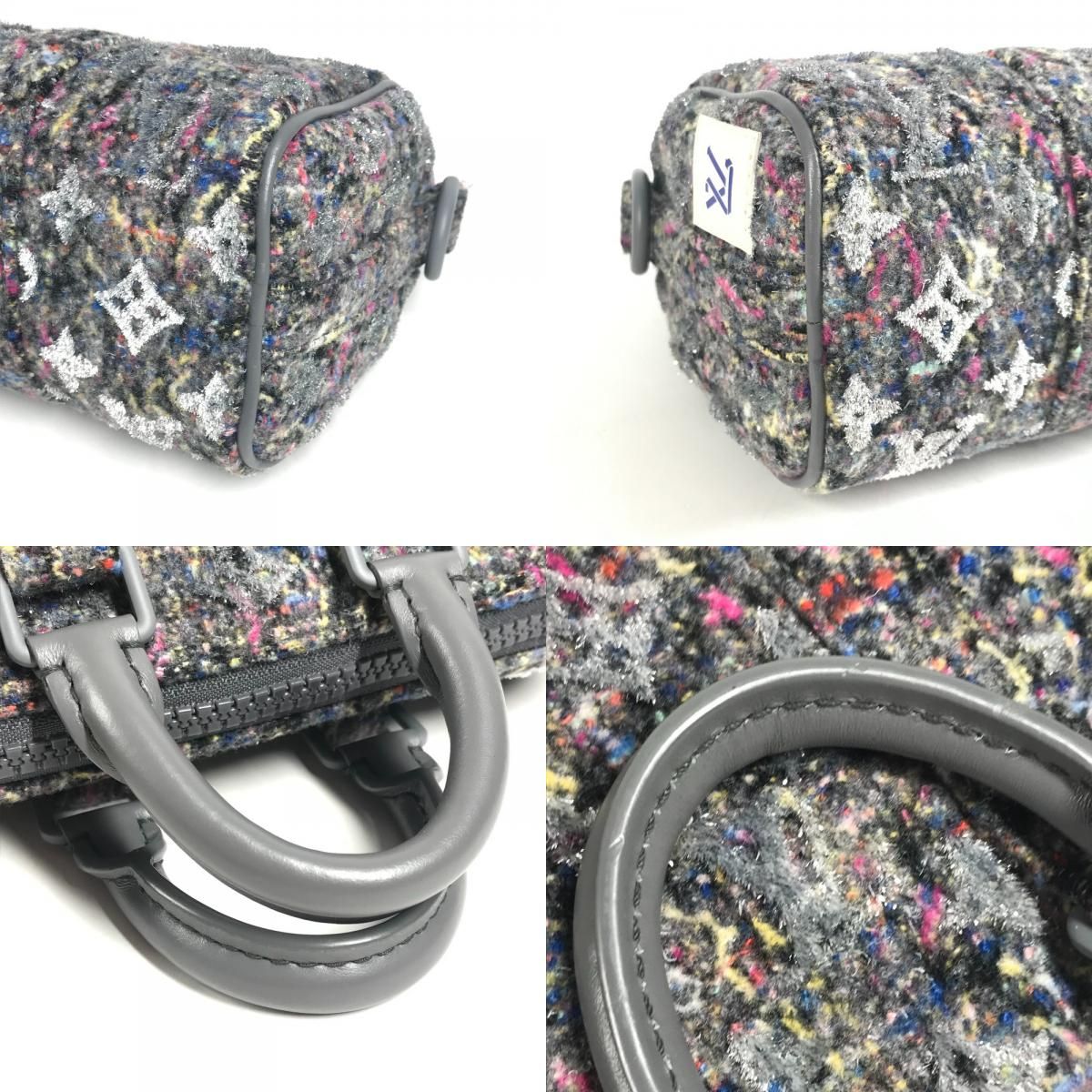 Louis Vuitton Shoulder Bag Keepall XS Tweed Gray — view 7