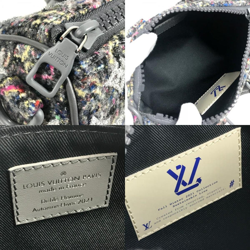 Louis Vuitton Shoulder Bag Keepall XS Tweed Gray — view 8