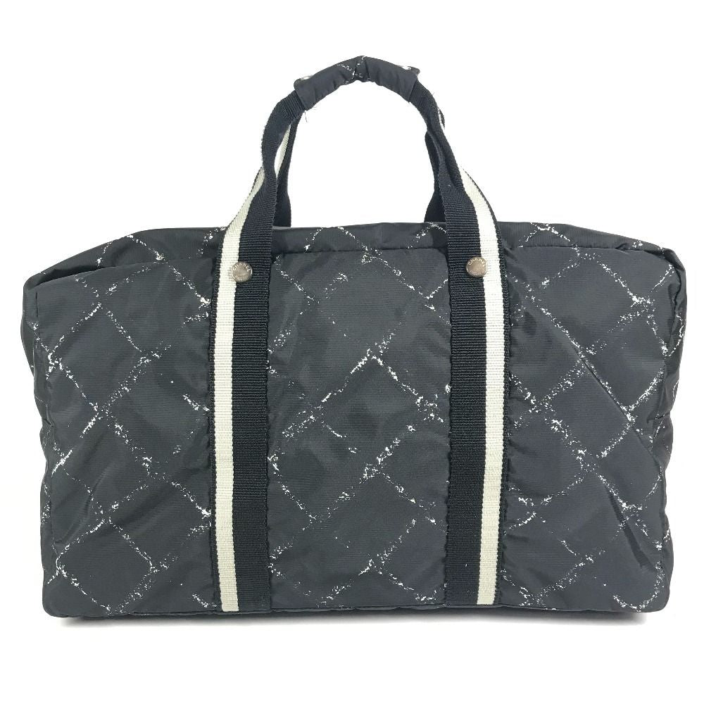 Chanel Boston Bag Nylon Black