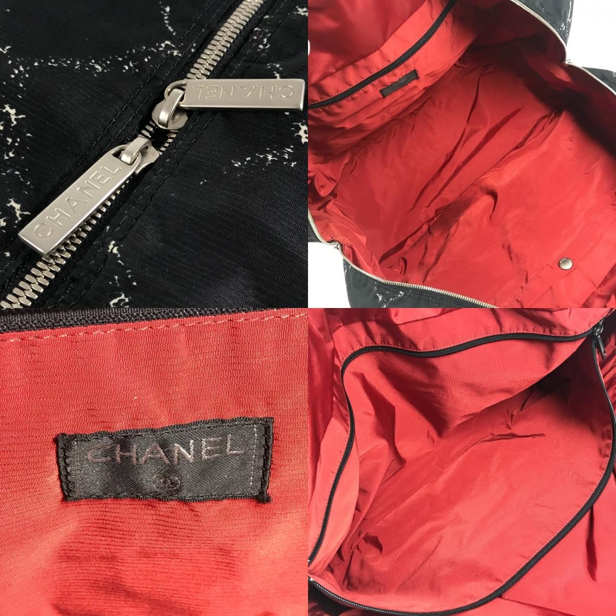 Chanel Boston Bag Nylon Black — view 8