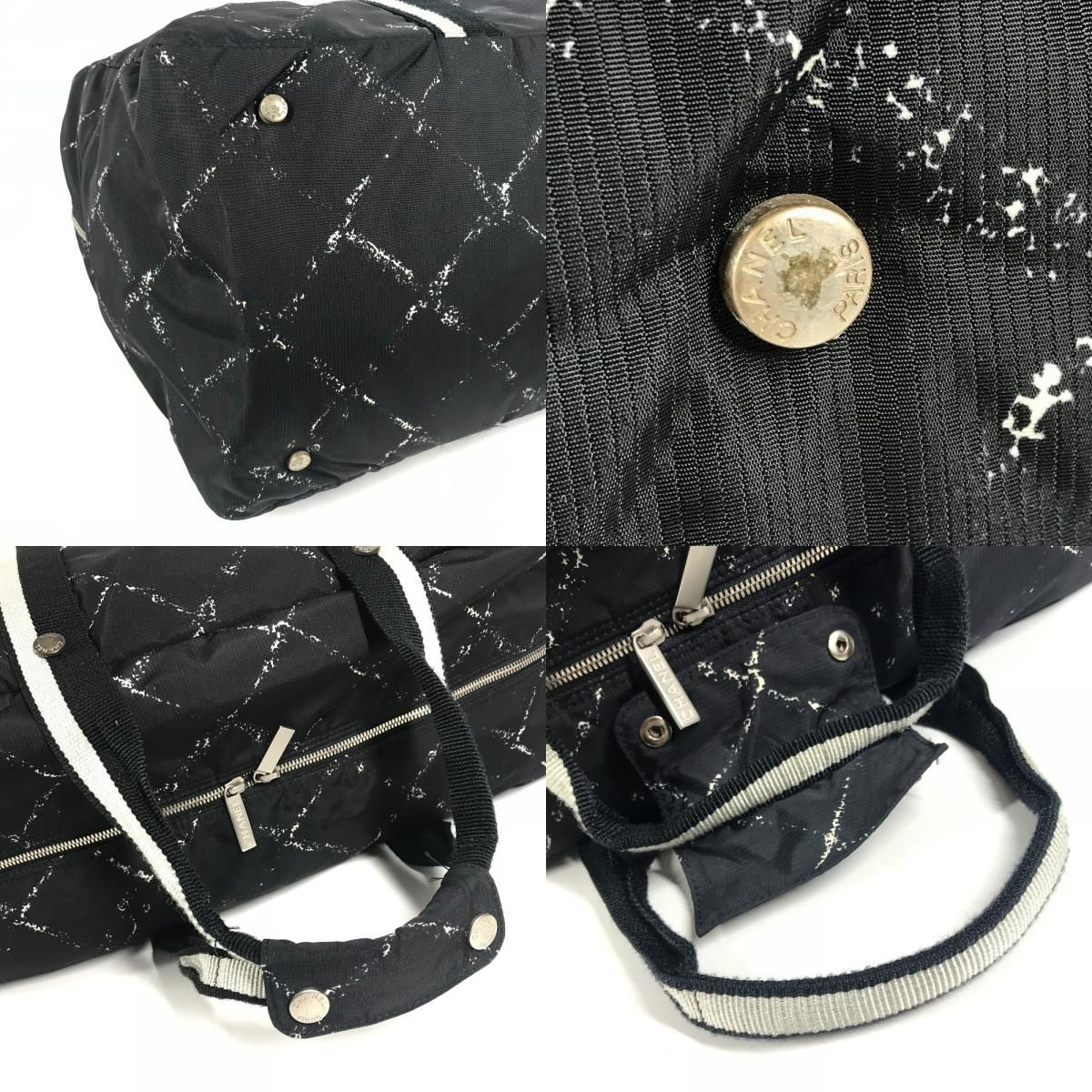 Chanel Boston Bag Nylon Black — view 7