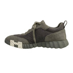 Hermes Sneakers 40 Bouncing Gray White Mesh Graphic Chevre Velour — view 3