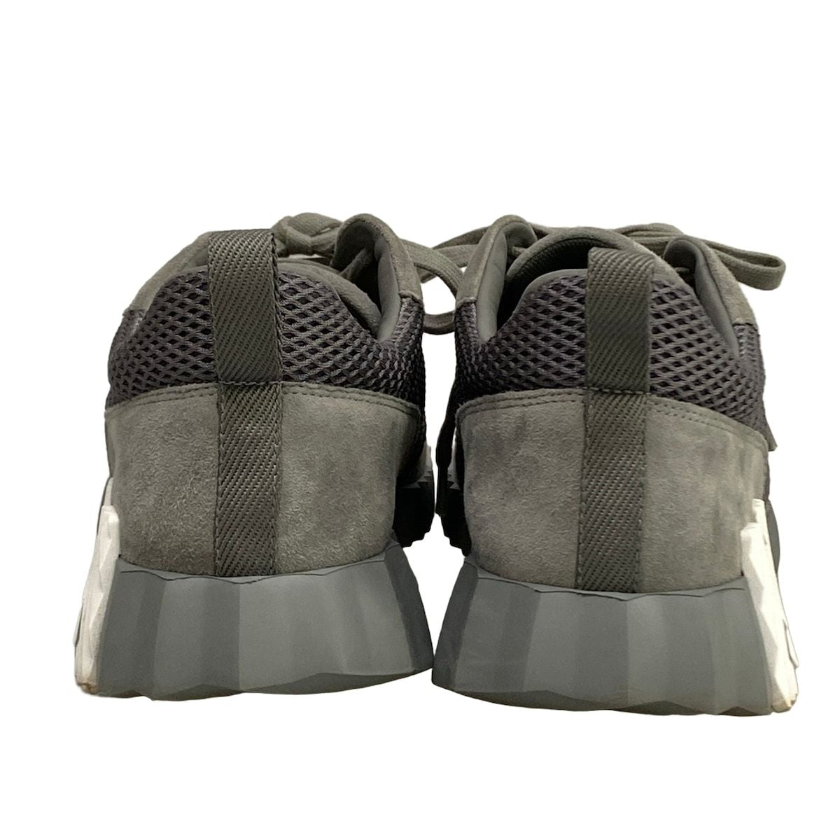 Hermes Sneakers 40 Bouncing Gray White Mesh Graphic Chevre Velour — view 6
