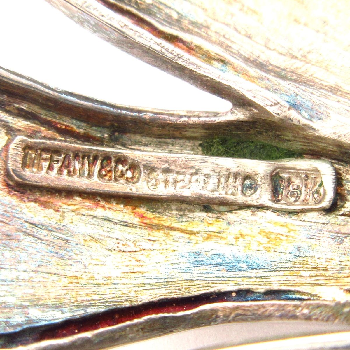 Tiffany & Co Brooch Silver 18k Yellow Gold Ribbon — view 3