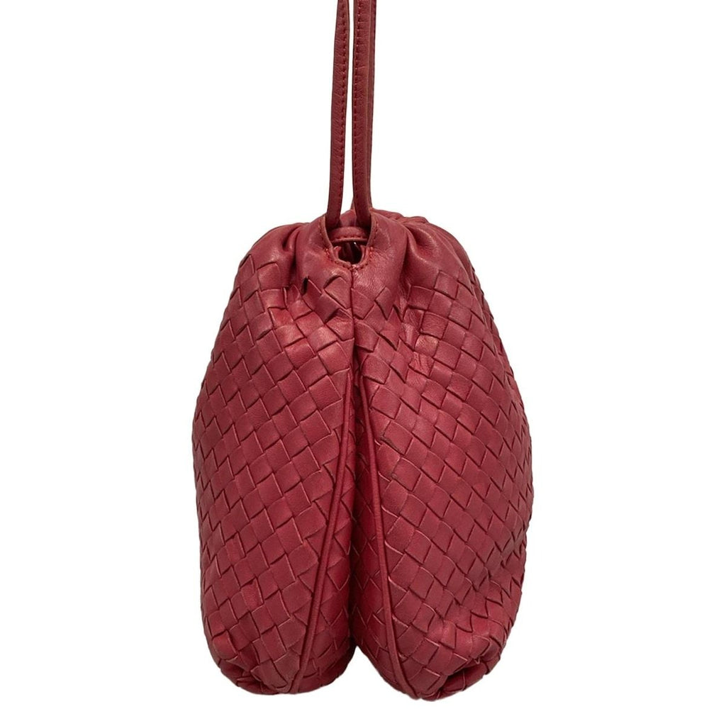 Bottega Veneta Shoulder Bag Intrecciato Pink Drawstring Leather — view 2