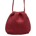 Bottega Veneta Shoulder Bag Intrecciato Pink Drawstring Leather — view 3
