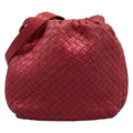 Bottega Veneta Shoulder Bag Intrecciato Pink Drawstring Leather