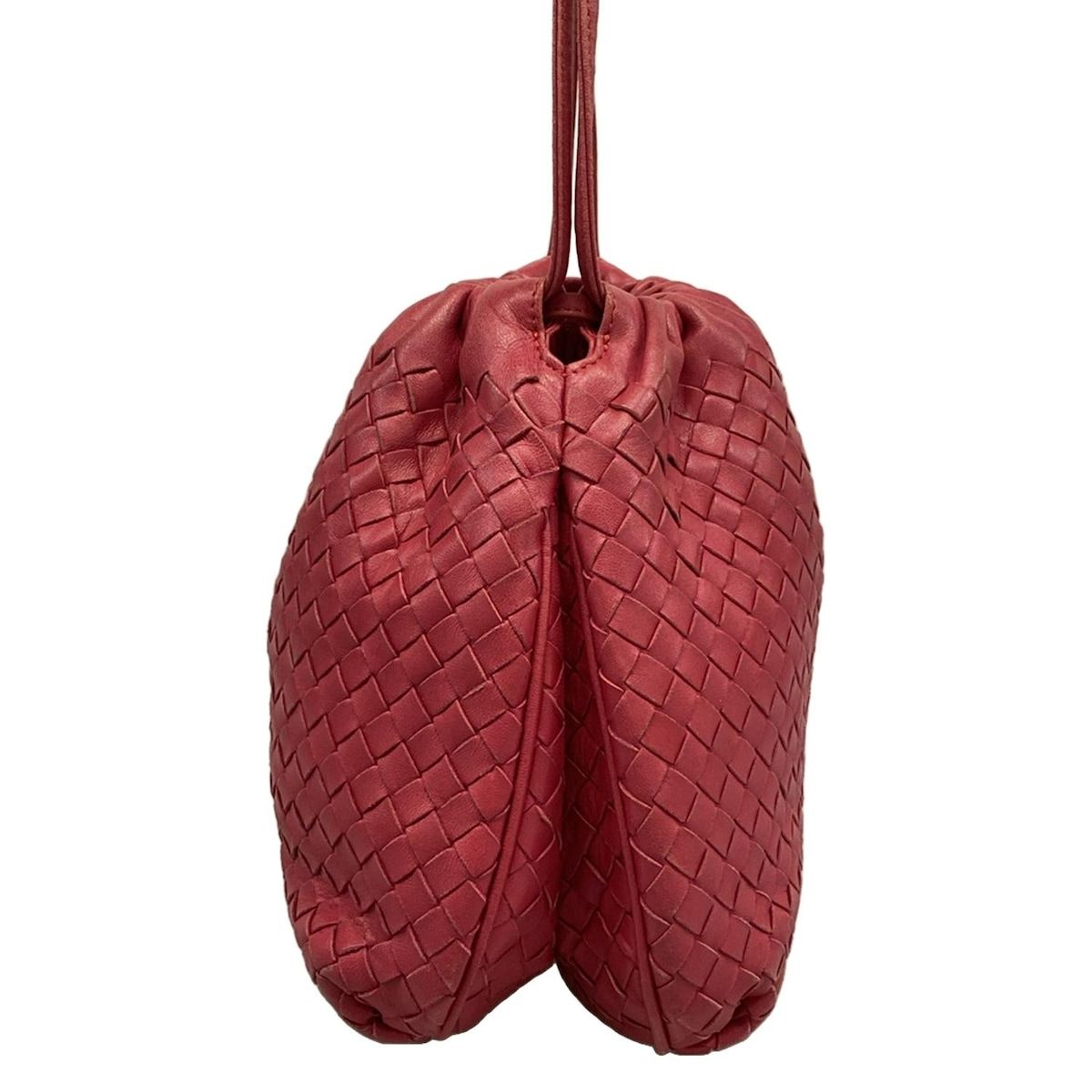 Bottega Veneta Shoulder Bag Intrecciato Pink Drawstring Leather — view 4