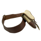 Dior Waist Pouch Saddle Bag Ivory Dark Brown Leather — view 2