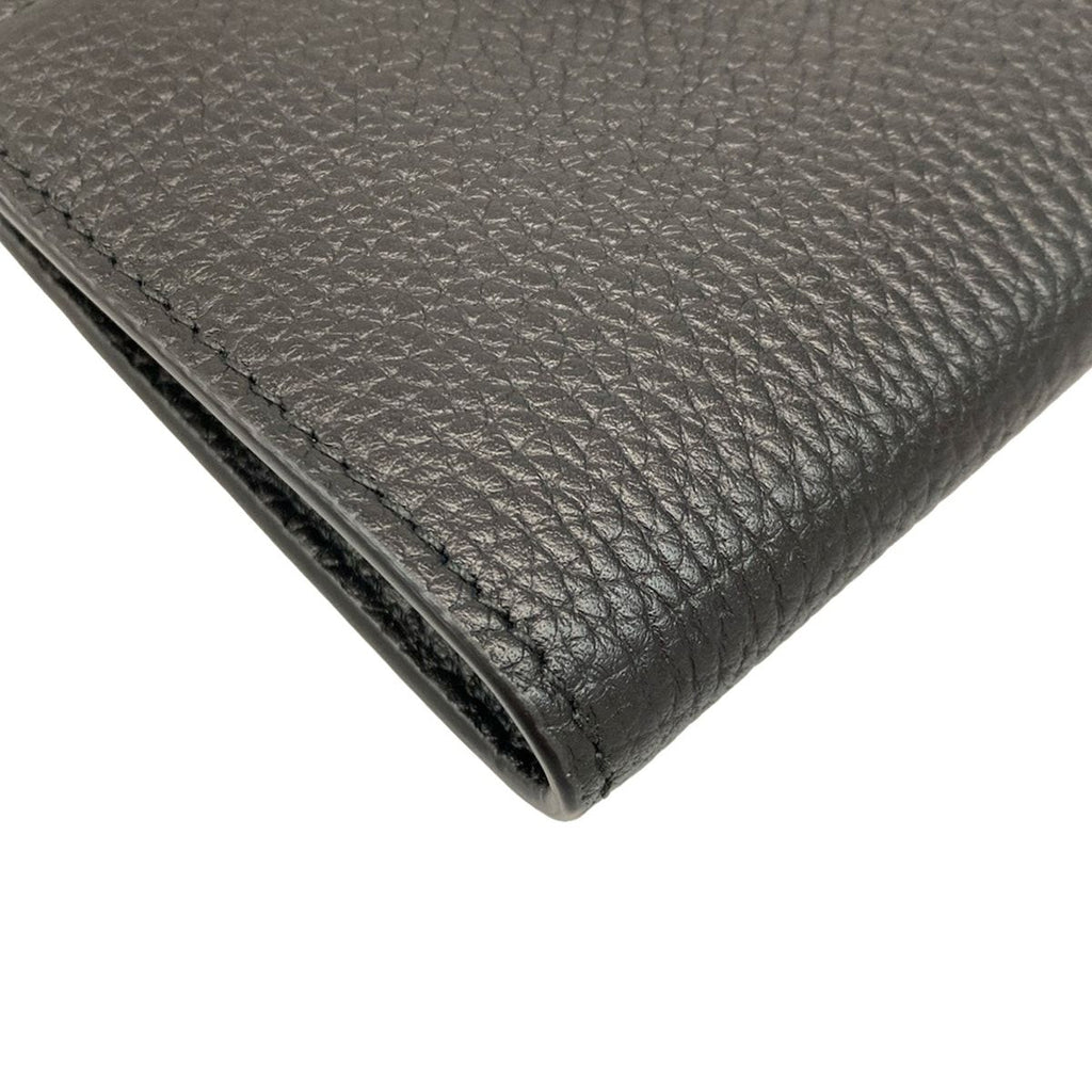 Gucci Bifold Wallet Bamboo Double Compact Black Leather — view 6