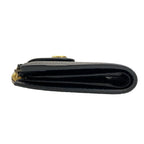 Gucci Bifold Wallet Bamboo Double Compact Black Leather — view 8