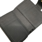 Gucci Bifold Wallet Bamboo Double Compact Black Leather — view 3