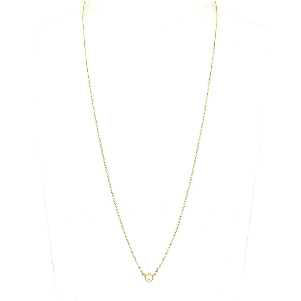 Tiffany & Co Necklace by the Yard 18k Yellow Gold Diamond 0.15 Carat — view 2