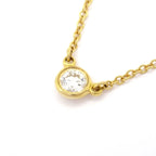 Tiffany & Co Necklace by the Yard 18k Yellow Gold Diamond 0.15 Carat