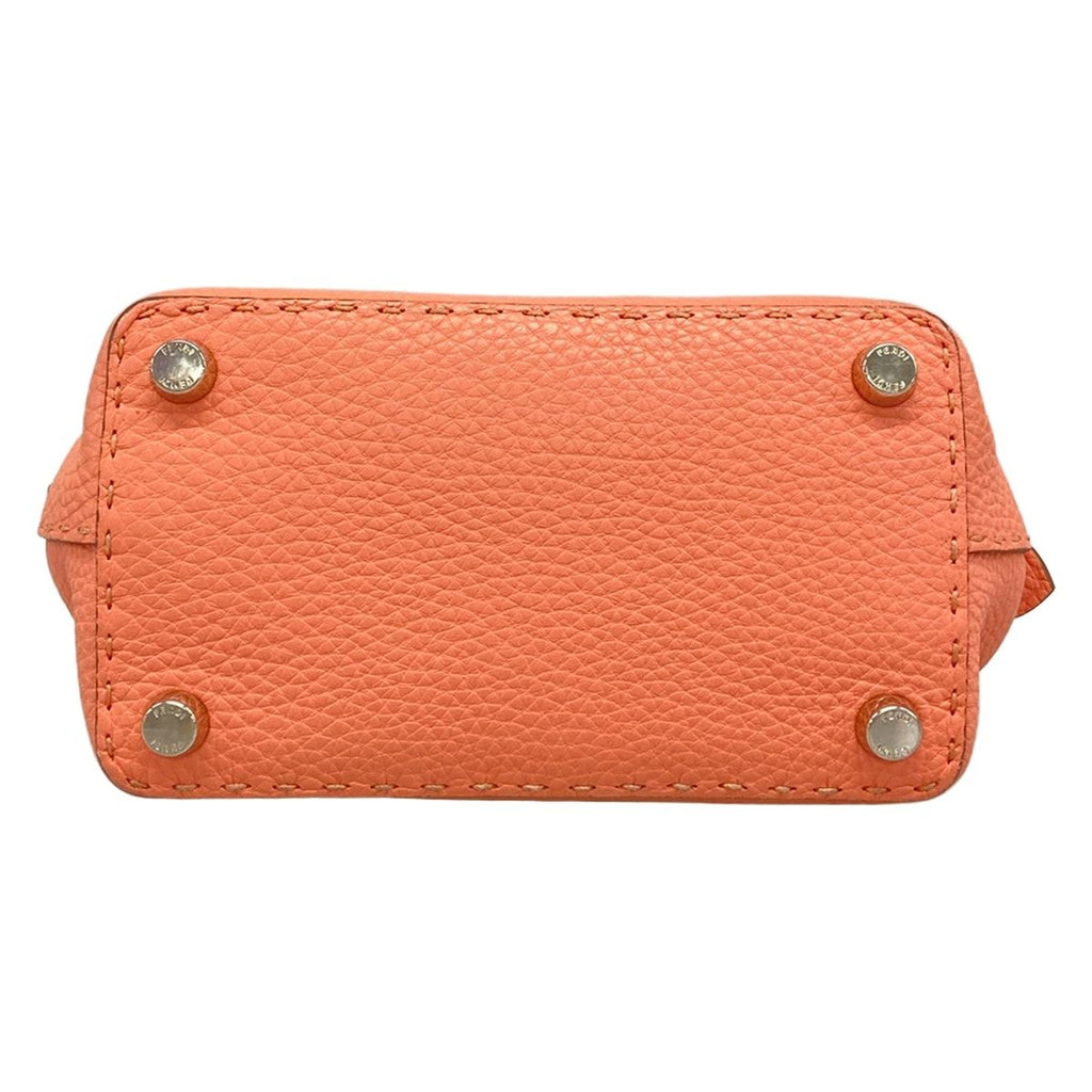 Fendi Handbag Mini Adeleselleria Pink Beige Leather — view 5