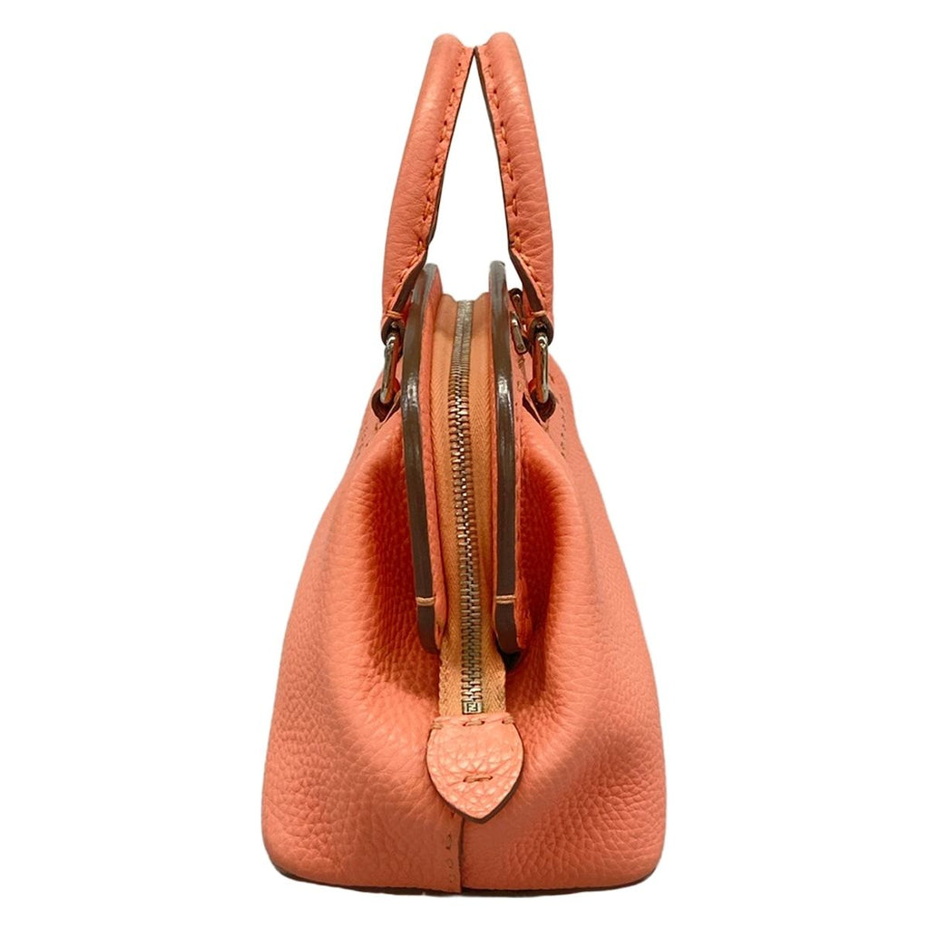Fendi Handbag Mini Adeleselleria Pink Beige Leather — view 4