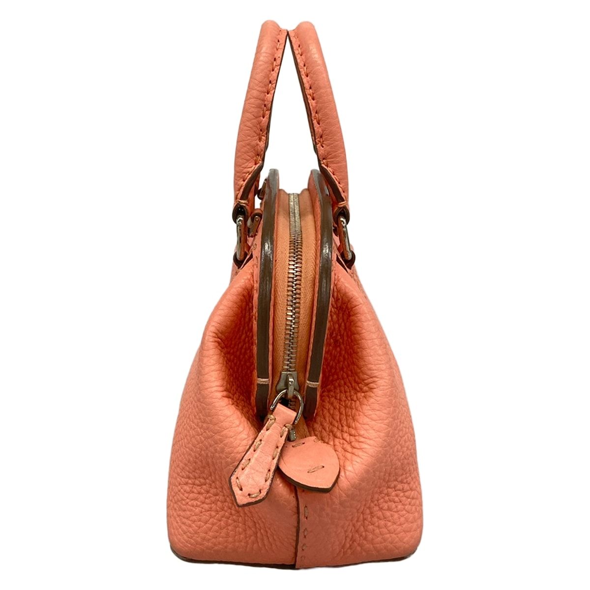 Fendi Handbag Mini Adeleselleria Pink Beige Leather — view 2