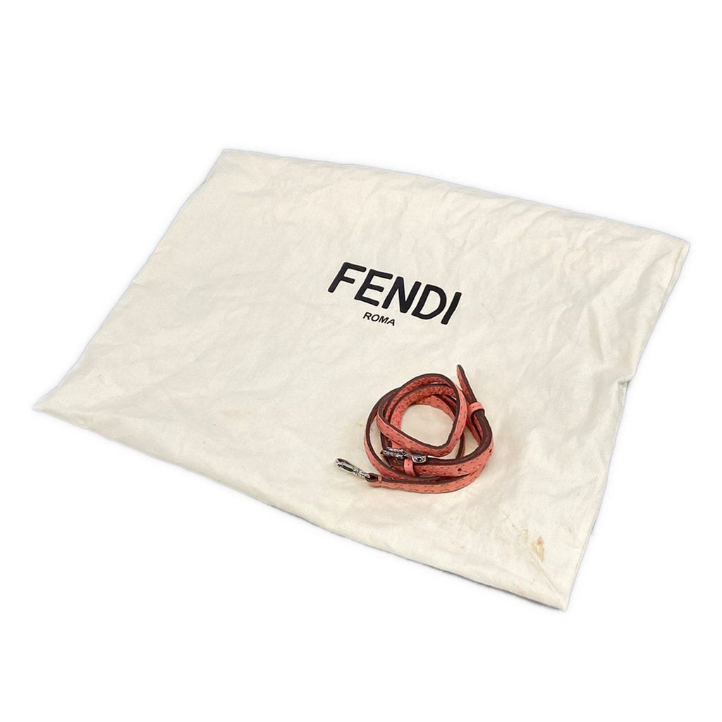 Fendi Handbag Mini Adeleselleria Pink Beige Leather — view 8