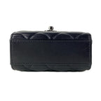 Chanel Shoulder Bag Quilted Black Smartphone Pochette Chain Lambskin — view 5