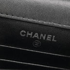 Chanel Shoulder Bag Quilted Black Smartphone Pochette Chain Lambskin — view 9