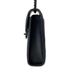 Chanel Shoulder Bag Quilted Black Smartphone Pochette Chain Lambskin — view 4
