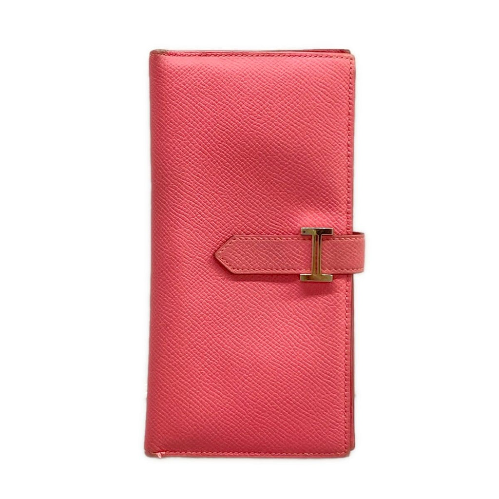 Hermes Wallet Bearn Souffle Pink Silver