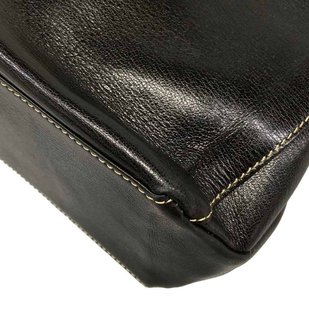 Loewe Handbag Velazquez Dark Brown Black Leather — view 6
