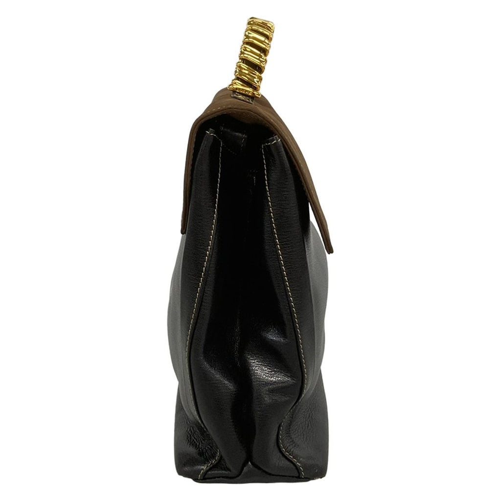 Loewe Handbag Velazquez Dark Brown Black Leather — view 2