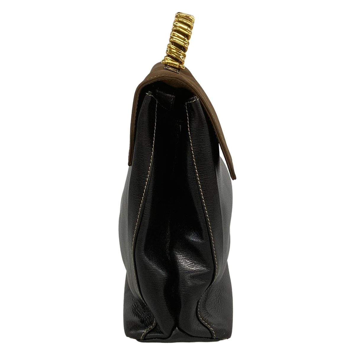 Loewe Handbag Velazquez Dark Brown Black Leather — view 2