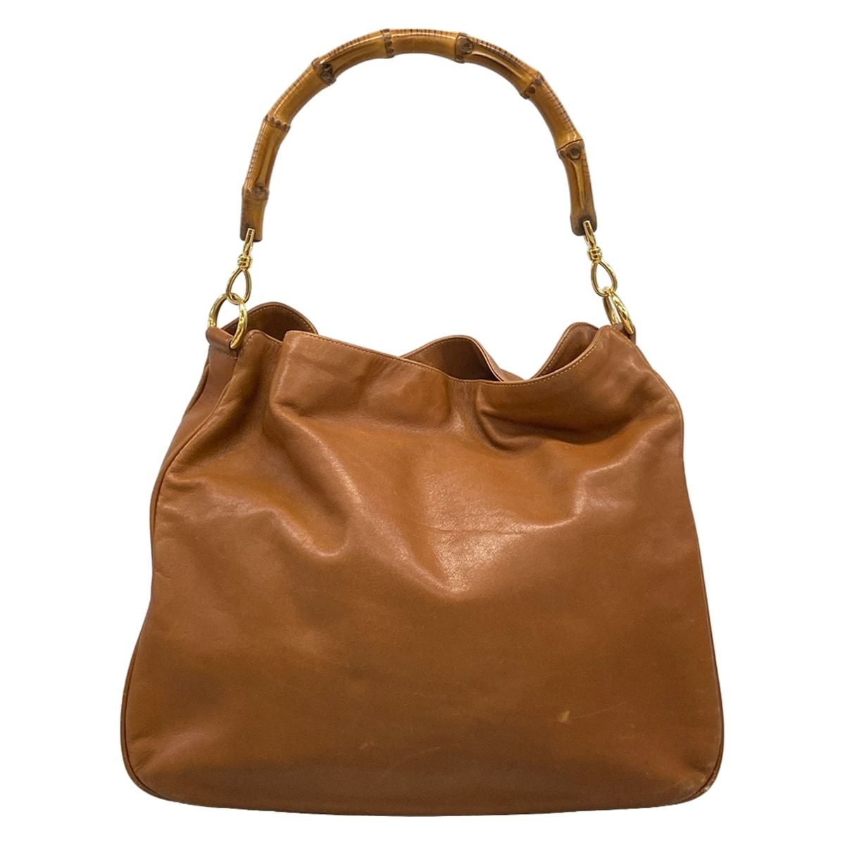 Gucci Tote Bamboo Dark Brown Leather