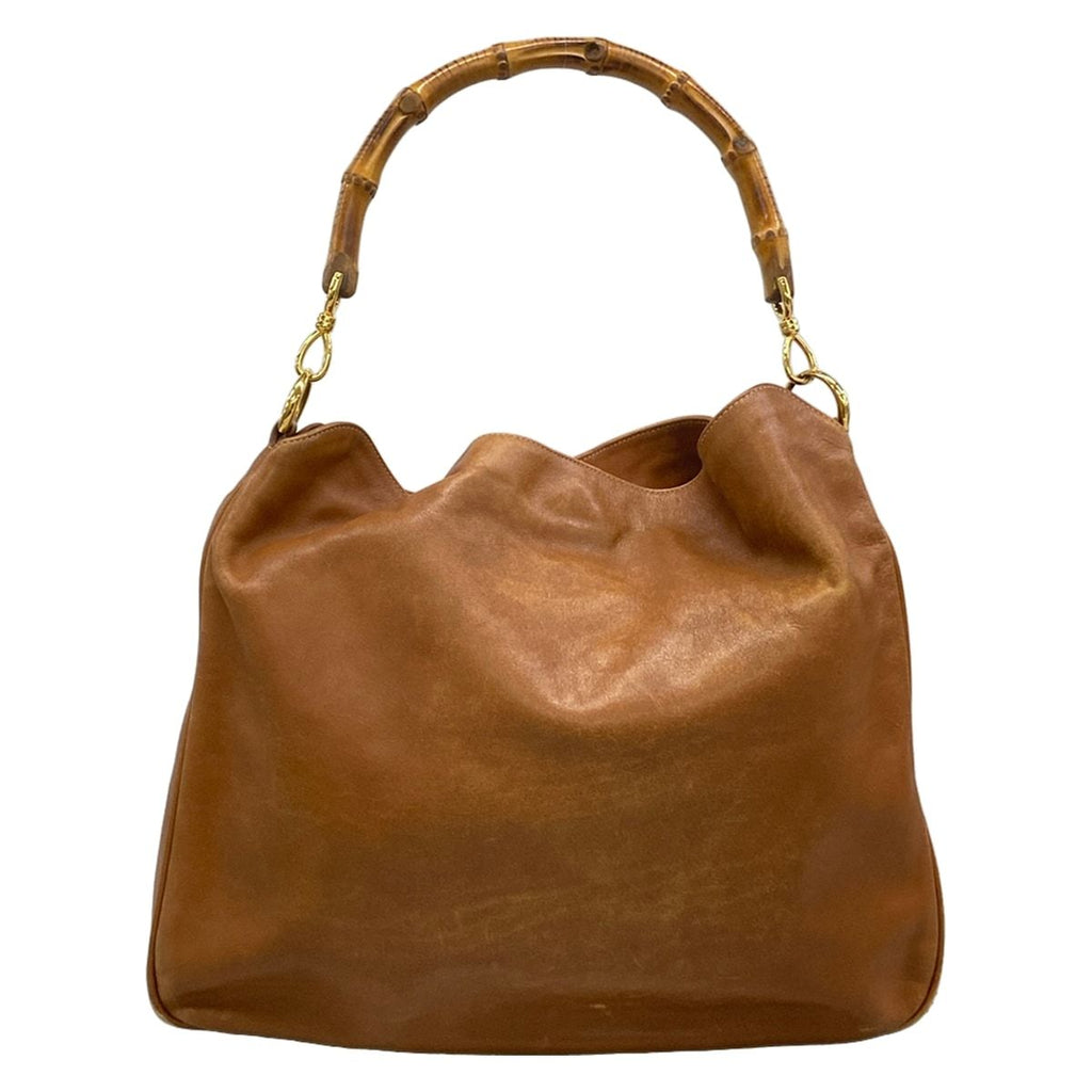 Gucci Tote Bamboo Dark Brown Leather — view 3