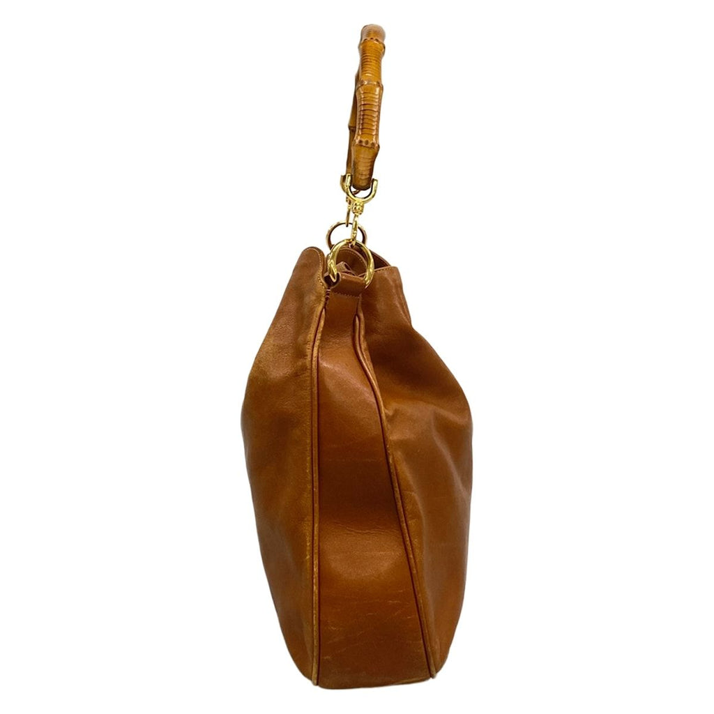 Gucci Tote Bamboo Dark Brown Leather — view 2