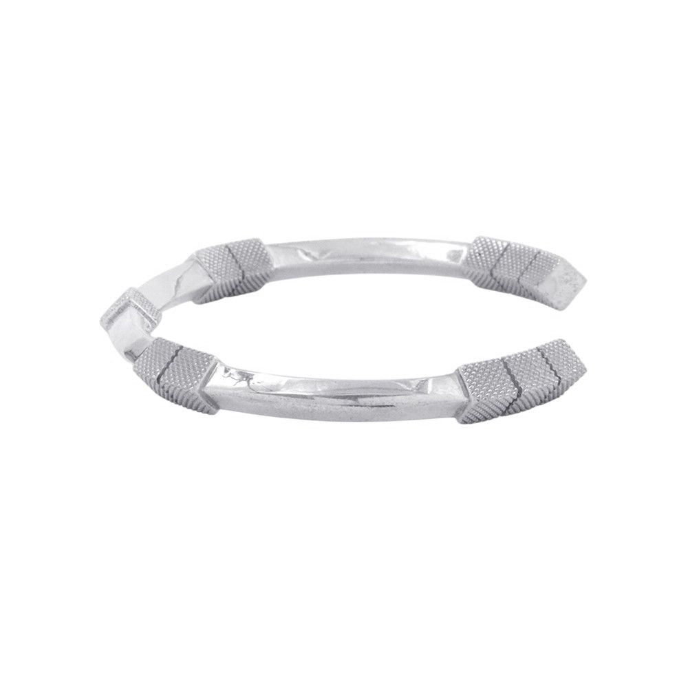 Bottega Veneta Bracelet Calf Bangle Silver — view 2