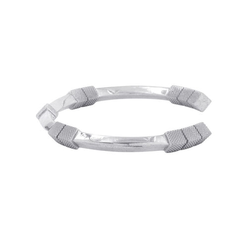 Bottega Veneta Bracelet Calf Bangle Silver — view 2