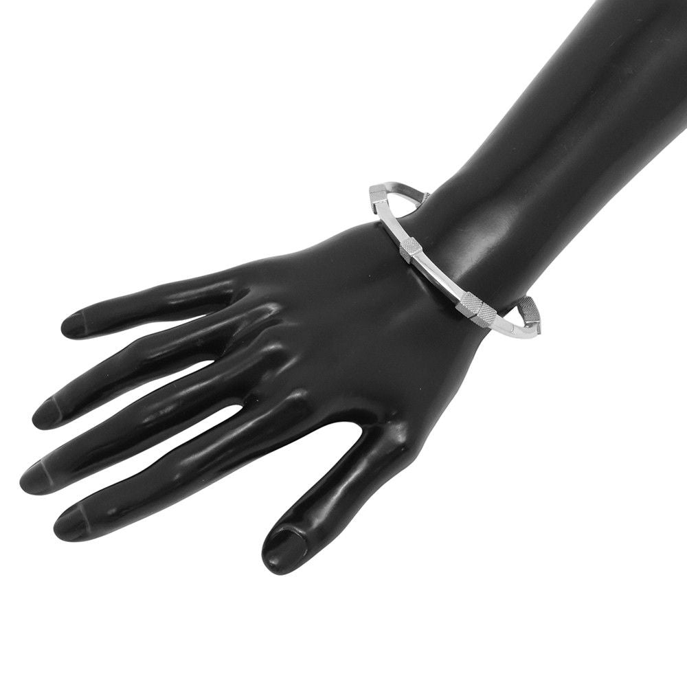 Bottega Veneta Bracelet Calf Bangle Silver — view 4