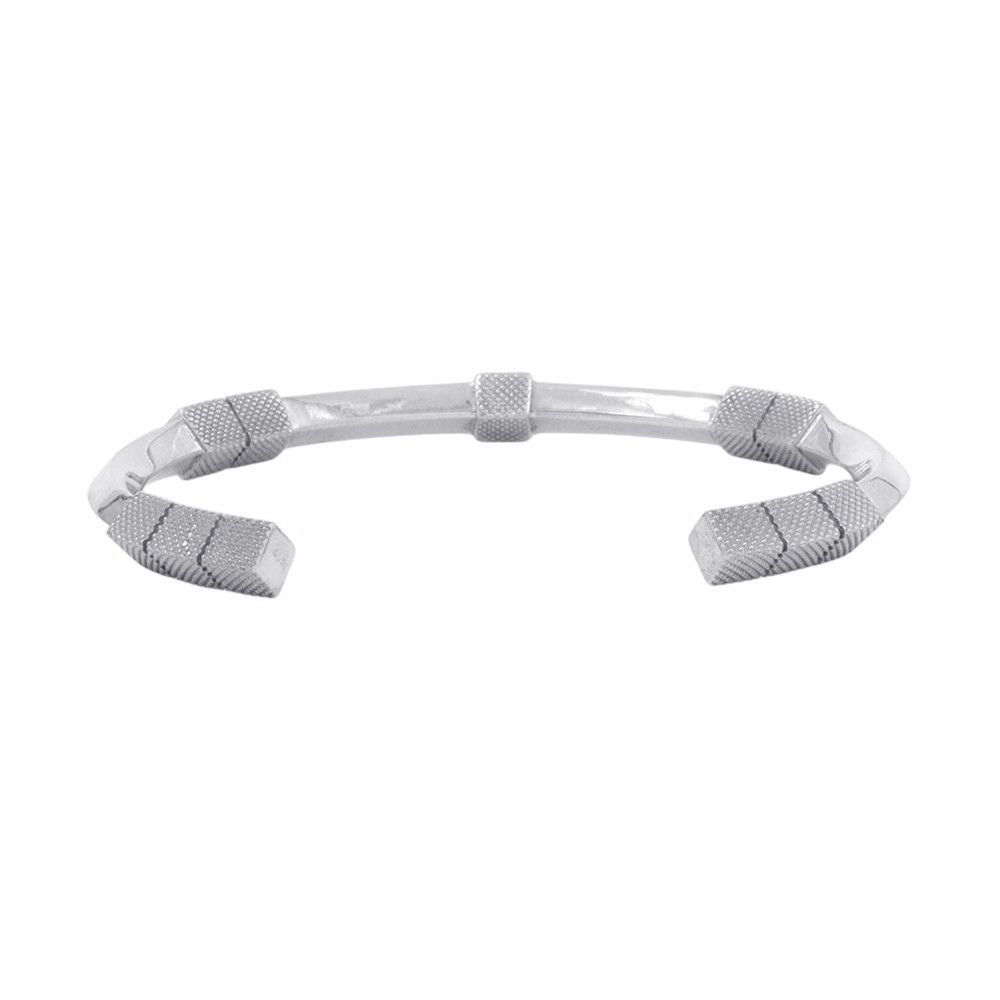 Bottega Veneta Bracelet Calf Bangle Silver — view 3
