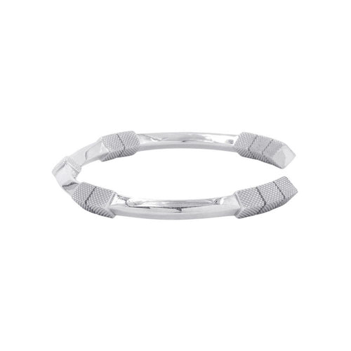Bottega Veneta Bracelet Calf Bangle Silver — view 2