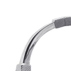 Bottega Veneta Bracelet Calf Bangle Silver — view 6