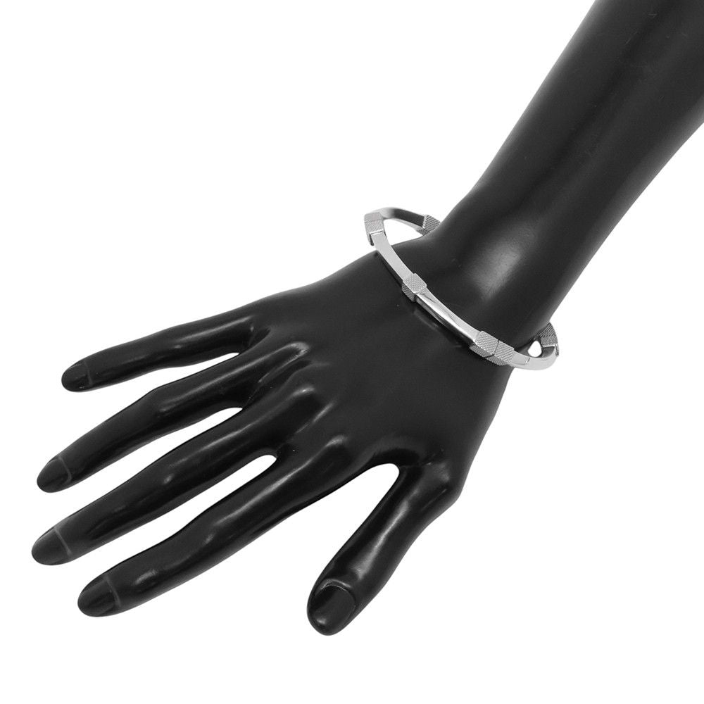 Bottega Veneta Bracelet Calf Bangle Silver — view 4