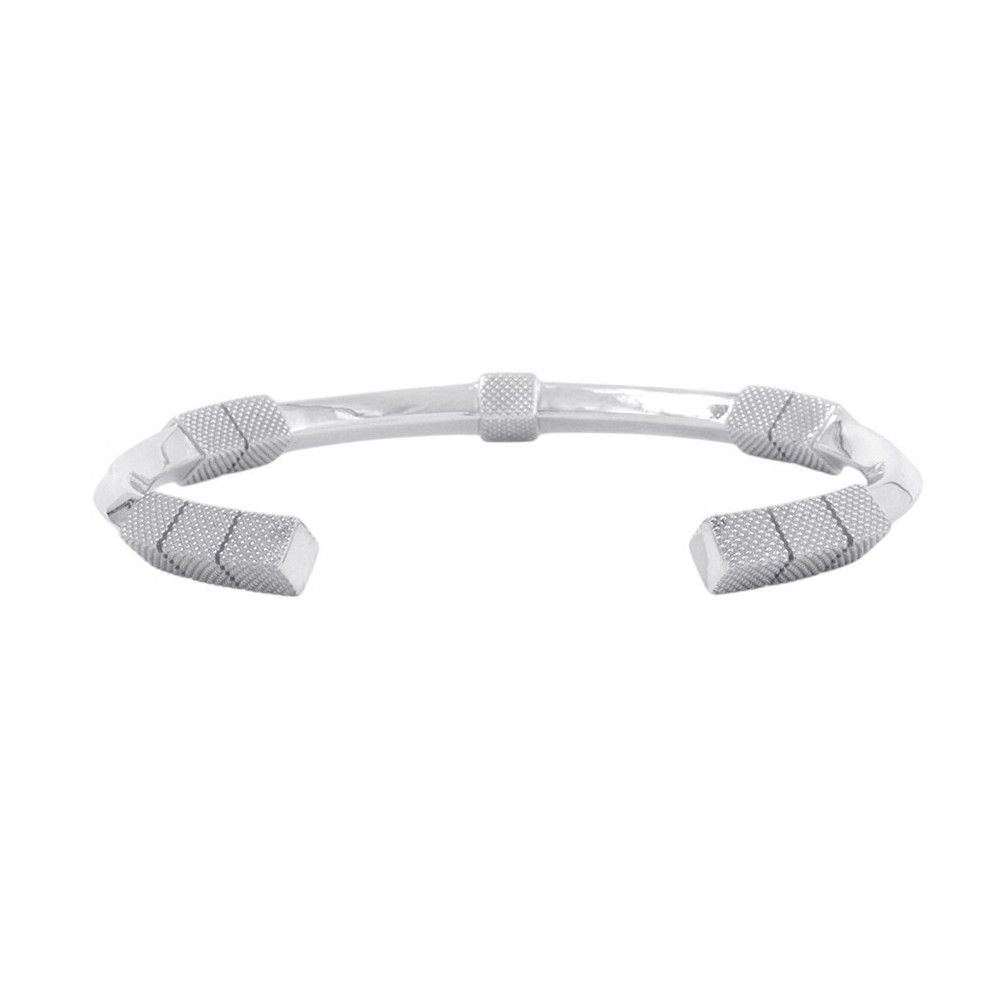 Bottega Veneta Bracelet Calf Bangle Silver — view 3