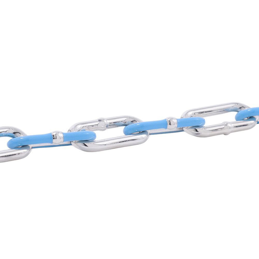 Bottega Veneta Bracelet Chain 925 Sterling Silver Light Blue Enamel — view 2