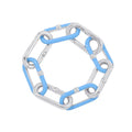 Bottega Veneta Bracelet Chain 925 Sterling Silver Light Blue Enamel