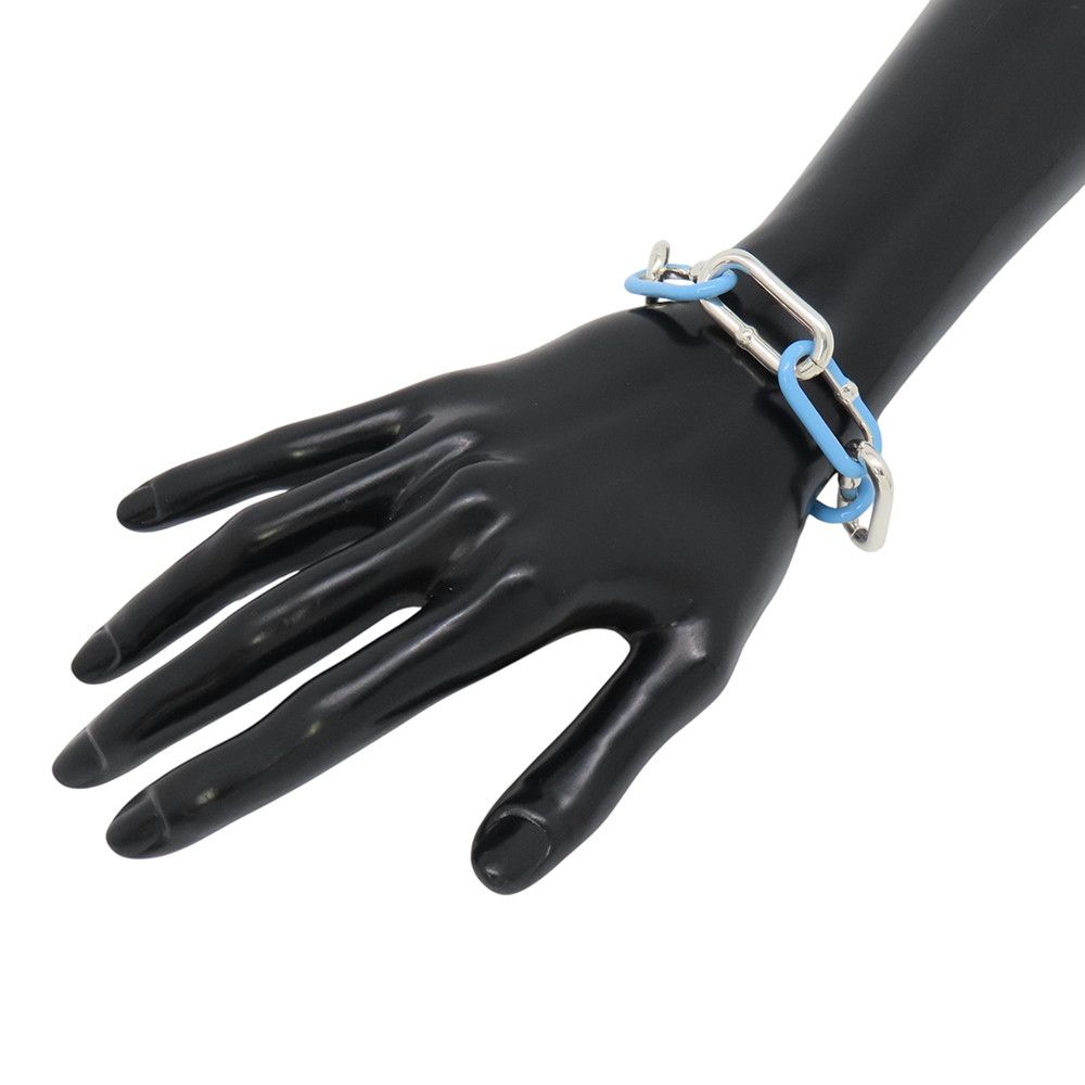Bottega Veneta Bracelet Chain 925 Sterling Silver Light Blue Enamel — view 3