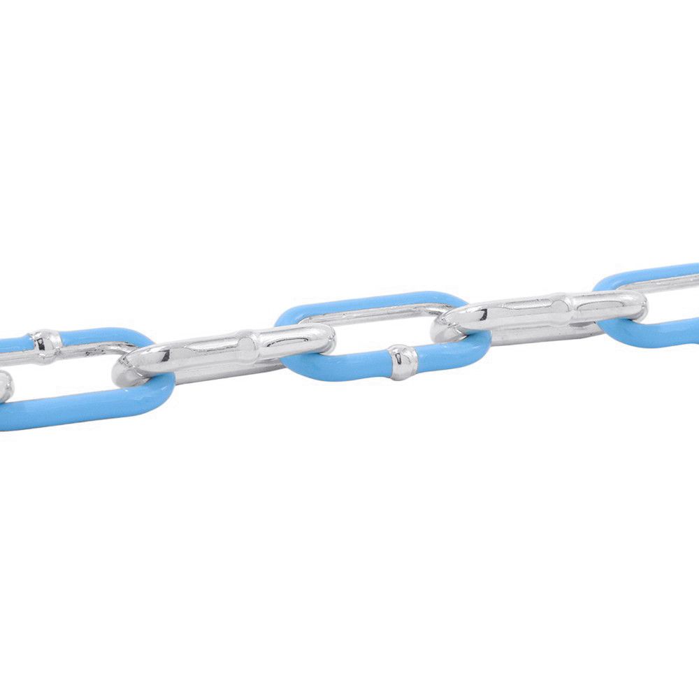 Bottega Veneta Bracelet Chain 925 Sterling Silver Light Blue Enamel — view 2