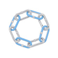 Bottega Veneta Bracelet Chain 925 Sterling Silver Light Blue Enamel